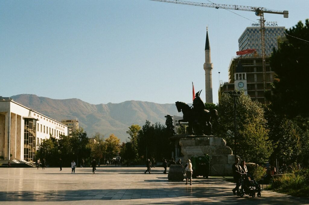 Equestrian statue of Skanderbeg in Tirana